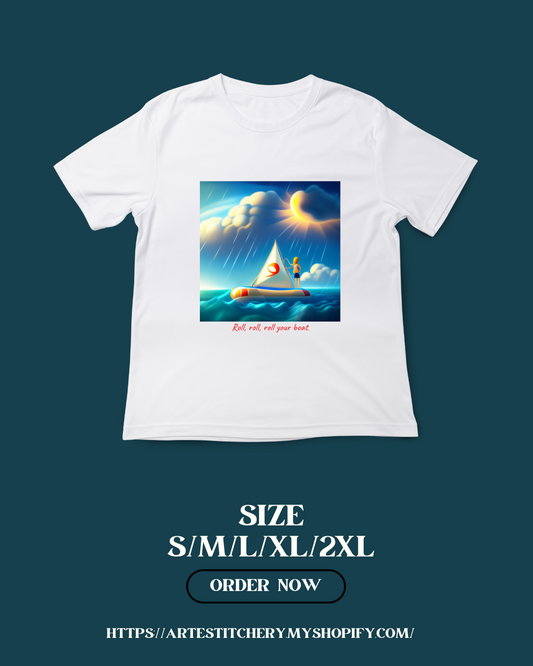 Short sleeve T-shirt "Roll, roll"